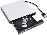 Portable External DVD CD Player Burner USB 3.0 Optical Drive for HP Envy X360 X 360 13 t 13t 15 15t 17 17t X2 2-in-1 15.6 Touch-Screen Laptop, Dual Layer 8X DVD+-R/RW DL CD-R Recorder