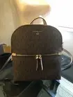 NWT MICHAEL KORS RHEA MEDIUM SIGNATURE LOGO SLIM BACKPACK $329 ❤️❤️❤️❤️❤️