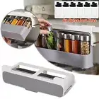 Slide Cabinet Organiser Storage Pantry Kitchen Spice Rack Shelf Jars Can Holder