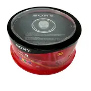 SONY CD-R CDR 30 Pack 80 min Blank Audio CD Disc 700MB 1-48x Colored Discs - NEW