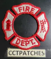 FIRE DEPARTMENT MALTESE CROSS NO CENTER PATCH