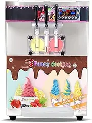Ment by air to Door Table top Desktop countertop 3 flavoe Soft ice Cream Machine Yogurt Soft ice Cream Machine Gelato Soft ice Cream Machine with Full Refrigerant