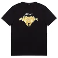 在飛比找森森購物網優惠-【VERSACE】男款 Medusa 印花 圓領短袖T恤-黑