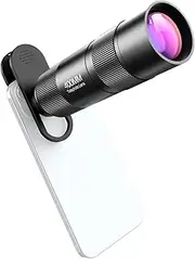 Labymos 400MM Phone Telephoto Lens for Smarphone Zoom Lens with Universal Lens Clip Cleaning Cloth Storage Bag for Hiking Camping Wildlife Observation Moon Sports Game Concert Watching