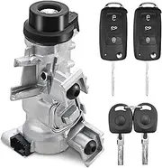 Yinlowa Ignition Switch Lock Cylinder 1K0905851B Compatible with Volkswagen VW Jetta 2006-2018, Golf 2004-2011, Rabbit 2006-2009, EOS 2007-2011 Ignition Starter Switch with Intelligent Keys 1K0905851