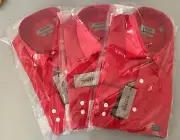 Kenneth Cole REACTION SLIM FIT STRETCH Mens Long Sleeve Dress Shirts Red