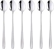 Buyer Star Long Handle Iced Tea Spoons, 8 inch 18/10 Heavy Duty Coffee Spoon Sets for Mixing, Cocktail Stirring, Tea, Coffee, Milkshake, Cold Drink