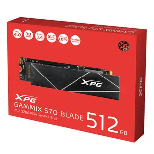 ADATA 威剛 XPG GAMMIX S70 BLADE SSD固態硬碟 PCIe4.0 Gen4 可相容 PS5
