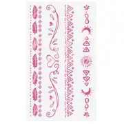 Coachella Temporary Bracelet Tattoos 8 Pack on 2 Sheets