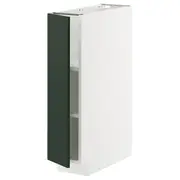 METOD base cabinet with shelves, white/Havstorp deep green, 20x60x80 cm