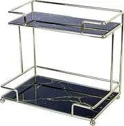 Simmerstone Perfumes Display Shelf, 2 Tier Bathroom Vanity Tray for Comestic, Makeups, Toiletries and Skincare, Multifunctional Cosmetic Storage Rack for Dresser and Countertop