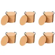 Natural Cork Coasters with Round 96pc Set with Metal Holder Storage –6723