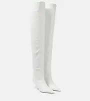 [The Attico] The Attico Cheope leather over-the-knee boots AU 6 white