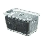 Produce Vegetable Fruit Storage Basket, Fridge Food Storage Containers, Refrigerator Organizer Bins Draining Box