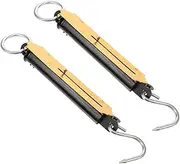 [OHPHCALL] 2pcs Spring Hook Portable Hanging Luggage Scale Analog Food Vegetable Mechanical Kitchen Hand 25kg Capacity