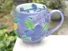 Kyo-yaki Kiyomizu-yaki Sakura Arabesque Mug Purple Noboru