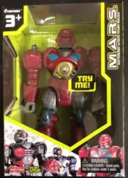 M.A.R.S. Motorized Attack Robo Squad - Red Revo Robot Hap-p-kid 7” Walking Robot