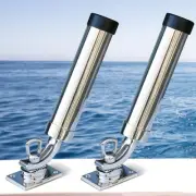 2Pcs Fishing Rod Holder ,360° Adjustable Rod Outrigger,316 Stainless Steel Fi...