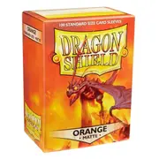 Dragon Shield Standard 100ct Orange MATTE 63x88mm Sleeves
