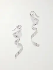 [Dries Van Noten] Dries Van Noten - Silver-tone Crystal Earrings - One size One size Silver