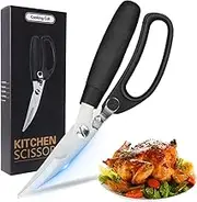 Cooking Coll Heavy Duty Poultry Shears, Kitchen Shears for Chicken Meat Cutter, Scissors for Cooking Food, Meat Utility Scissors with Spring Loaded - Dishwasher Safe (1 Pack)
