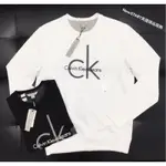 【NEW START精品服飾-員林】CALVIN KLEIN CK 大LOGO 毛巾布 大學T 長袖上衣 長T