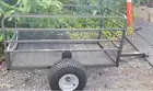 Mesh Dump Cart 567 kg 1250 lbs Garden Trailer tow Ride on mower, ATV Wheelbarrow