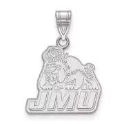 14k White Gold LogoArt James Madison University Medium Pendant