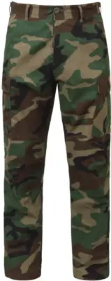 Woodland Camo BDU Pants Lightweight Military Ripstop Summer Cargo Army Fatigues