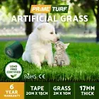 Prime Turf 2x10m Artificial Grass Synthetic Fake 20SQM Turf Lawn 17mm Tape