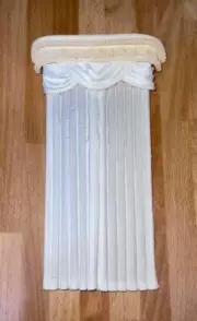 MINIATURE DOLLHOUSE 1:12 SCALE WINDOW CURTAIN #39 - WHITE