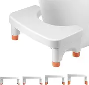 GoAnyWheel Toilet Stool for Squatting Posture, 15cm-21cm Height Adjustable, Non-Slip Design Step Stool, Durable Bathroom Potty Stool for Adults & Kids