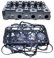 CARTEX Cylinder Head 6660965 6653800 with Full Gasket Kit for FITS Kubota Engine D1402 FITS Bobcat Excavator 325 225 Loader 643