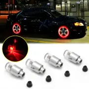 For Audi A4 A3 A5 A6 TT Racing Red LED Wheel Tyre Tire Air Valve Stem Cap Lights (for: Audi)