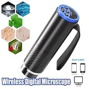 Wireless Digital Microscope 50X-1000X Magnification WiFi USB HD Portable Handheld Pocket Microscopes Camera with 8 Adjustable LED Compatible with iPhone iPad A