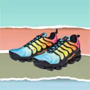 Vitality Blue yellow powder Nike Air VaporMax TN Plus Men Casual shoes