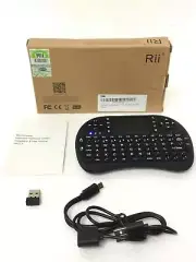 NEW Rii X000O8P18P Mini Wireless Keyboard Touchpad Combo w/Battery/USB Dongle