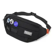 Chest Shoulder Messenger Bag Badge Black Bags