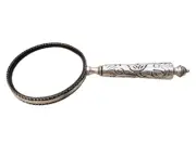 Magnifying Glass 5X Handheld Reading Magnifier Clear Glass Lens