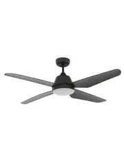 Aria 132cm Fan with LED Light in Black
