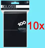 1000 ULTRA PRO BLACK DECK PROTECTOR Card Sleeves Standard Game mtg ccg pokemon