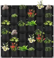 Hanging Plant Grow Bags, 36 Pockets Vertical Fence Wall Planter, Wall Mounted Hanging Felt Planter, for Vegetable Strawberry Yard Garden Home Decoration