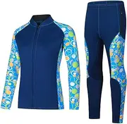 Bestgift Split Dive Suit 3mm Long Sleeve Long Pants Sun Protection Surfing Snorkeling Swimming Suit