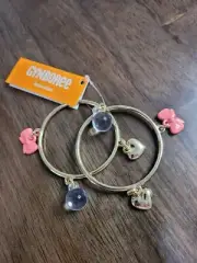 NWT Gymboree RIGHT MEOW Bracelet, 2 Bangles hearts and bows Vintage