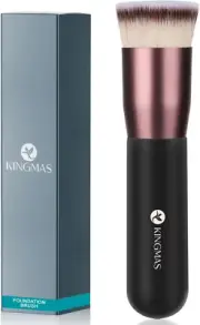 KINGMAS Flat Top Foundation Brush, Premium Kabuki Makeup Brush for Liquid, Bl...