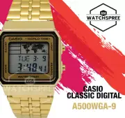 Casio Digital Gold Stainless Steel Strap Watch A500WGA-9 AU FAST & FREE