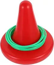 Childrens Physical Training Toss Game Prop Legged Stool Plaything with Rings for Fun Equipment for Boys and Stimulates Coordination and Parent Communication