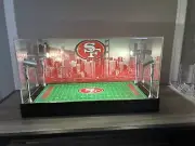 San Francisco 49ers Premium PSA BGS 2 Card display case with LED lights