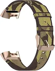 [CCACHE] Nylon Watchbands Fit for Fitbit Charge3 Charge4 Band Fashion Durable Strap Shockproof Scratch Resistant Bracelet Watch Accessories(5)