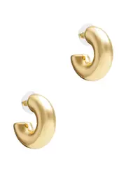 Kenneth Jay Lane Polished Hoop Earrings - Gold - One Size One Size